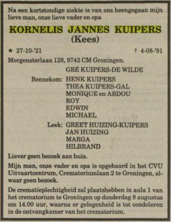 kees kuipers in 1991.